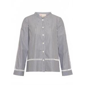 NEW MAISON COMMON women's stripe cotton shirt in black and white